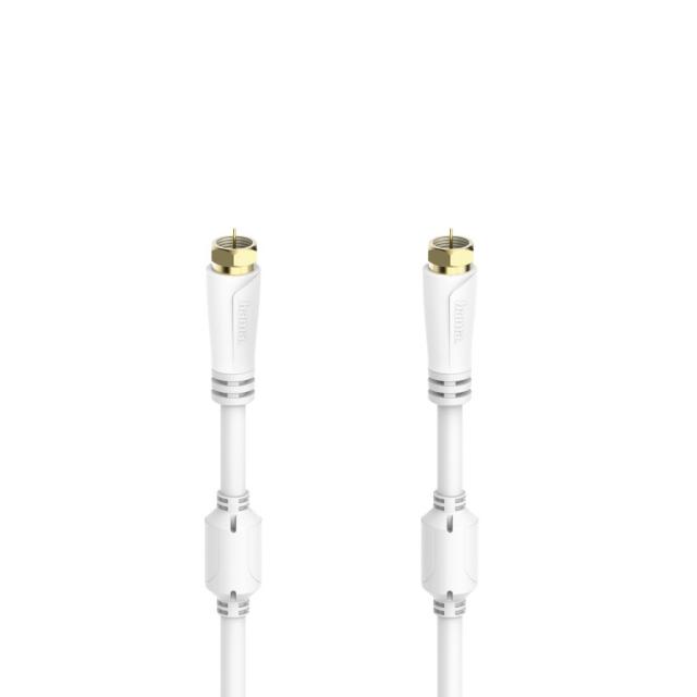 Hama SAT Connection Cable, F-Plug - F-Plug, Gold-Plated, 1.5 m, 100 dB, 205251 