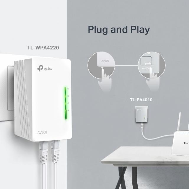 PowerLine адаптер TP-Link TL-WPA4220 Starter Kit 