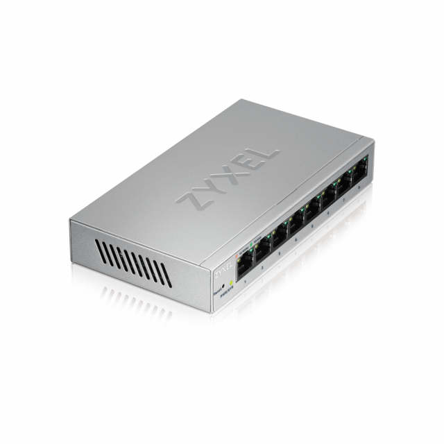 Суич ZyXEL GS-1200-8, 8 портов, Gigabit, webmanaged 