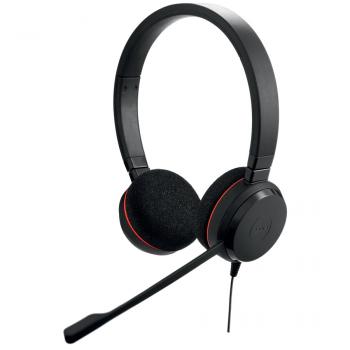 Слушалки Jabra Evolve 20 Stereo Microsoft Teams Optimized, Микрофон, Черни