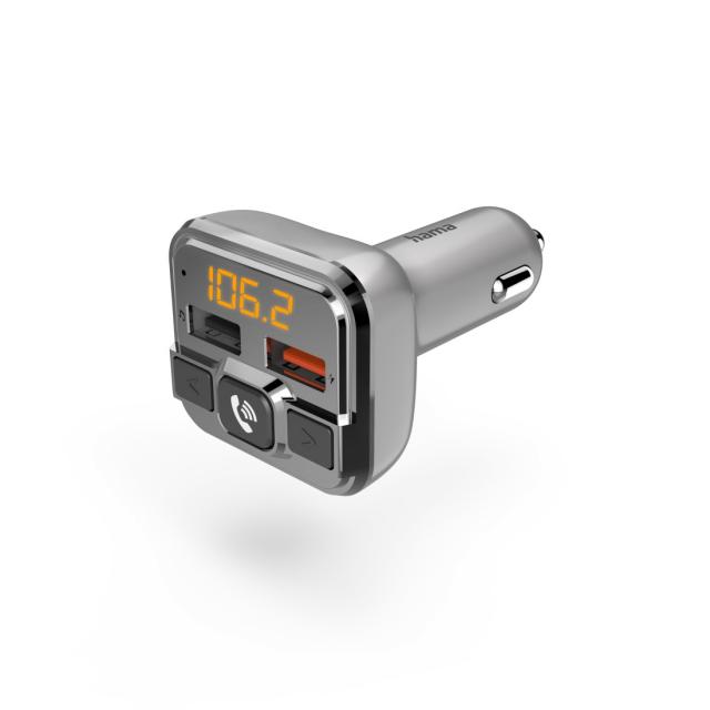 Hama Bluetooth® FM Transmitter for Car Radio, Hands-Free Device, 2 x USB Port 