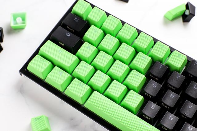 Капачки за механична клавиатура Ducky Green 31-Keycap Set Rubber Backlit Double-Shot US Layout 