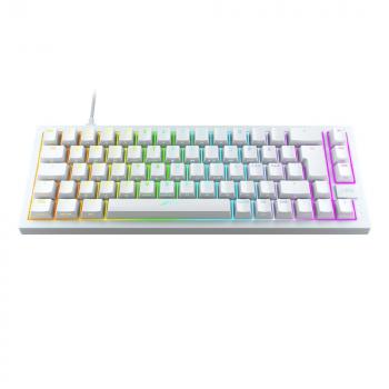 Геймърскa механична клавиатура XTRFY K5 Transperant White, 65% Hotswap RGB UK Layout Kailh Red