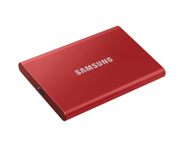 Външен SSD Samsung T7 Indigo Red SSD 500GB, USB-C 