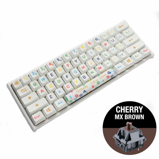 Mechanical Keyboard Ducky x SOU SOU One 2 Mini White RGB, Cherry MX Brown 