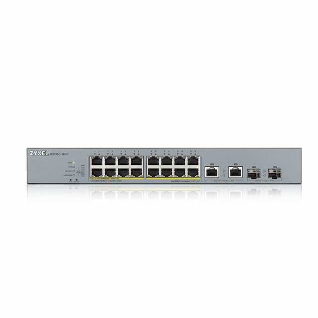 Switch ZyXEL GS1350-18HP, 18-ports, Gigabit, Manageable, PoE 250W 