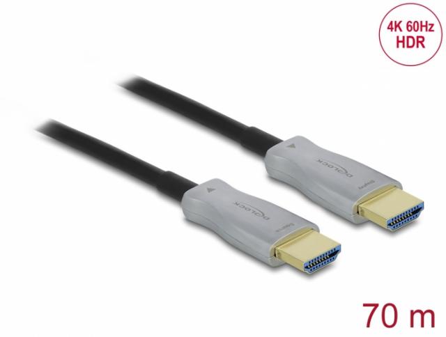 Оптичен кабел Delock, HDMI 4K, 60 Hz, 70 m 