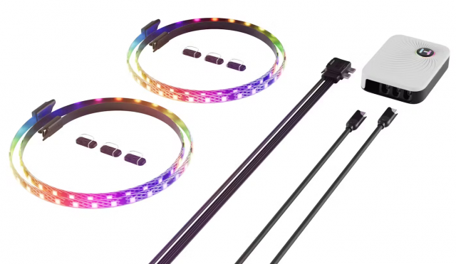 2-Pack RGB Strips HYTE LS30 - 330 mm + NP50 