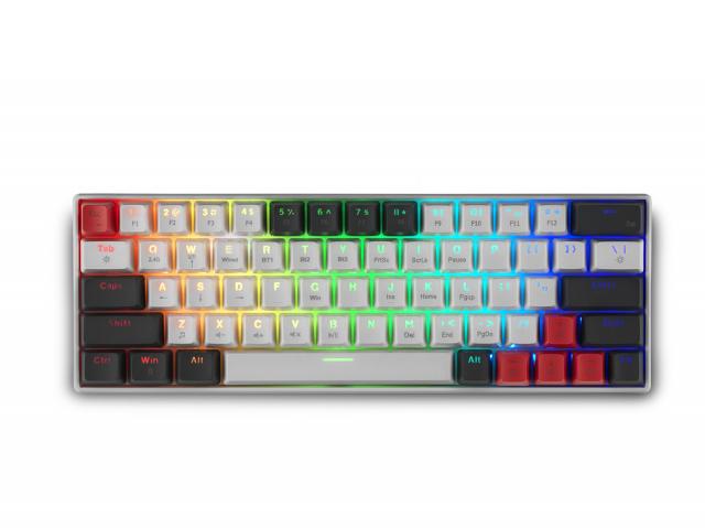 Геймърска безжична клавиатура Spartan Gear Pegasus 2 RGB White/Grey 