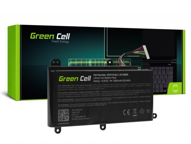 Батерия  за лаптоп GREEN CELL AS15B3N, за Acer Predator 15 G9-591, G9-592, G9-593, 17, G9-791, G9-792, G9-793, 17X, GX-791, GX-792, 21X, 14.4V, 5800mAh 