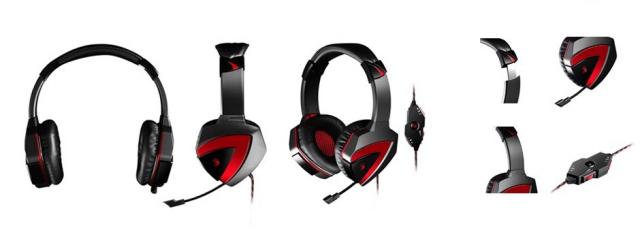 Gaming Earphone A4TECH Bloody G501 Radar 360, Microphone, Black/Red 