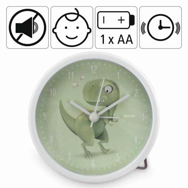 Hama "Happy Dino" Children's Alarm Clock, 186431 