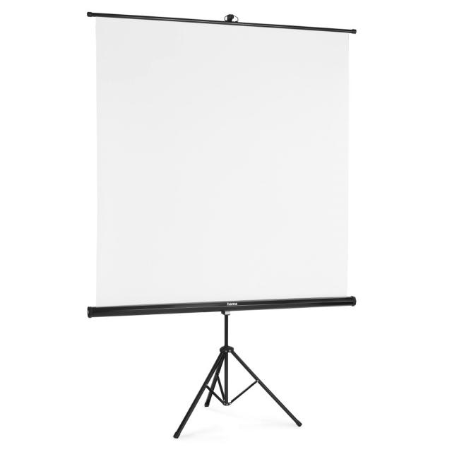 Hama Screen with tripod, 125 x 125 cm, 2-in-1, mobile set, 21575 