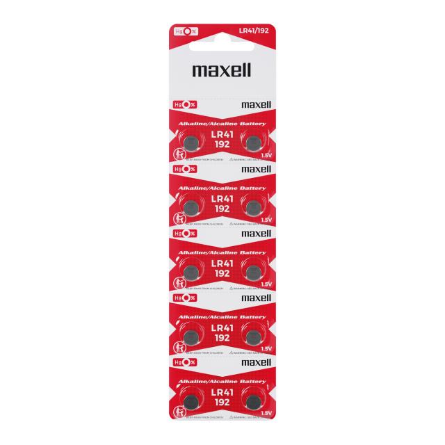 Бутонна микроалкална батерия LR41 /AG3/  10 бр./pack  цена за 1 бр.  MAXELL 