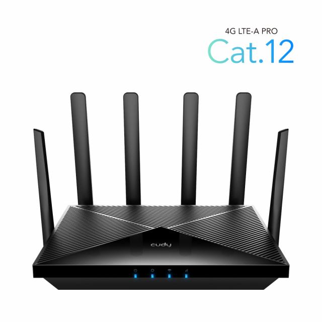 Wireless Router Cudy LT12, AC1200, 4G, LTE CAT 12, 2.4/5 GHz, 300 - 867 Mbps 