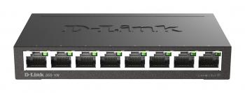 Суич D-Link DGS-108/E, 8 портов, 10/100/1000, Gigabit, метален корпус