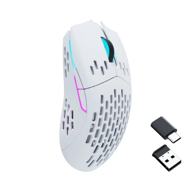 Геймърска мишка Keychron M1, Matte White Wireless 