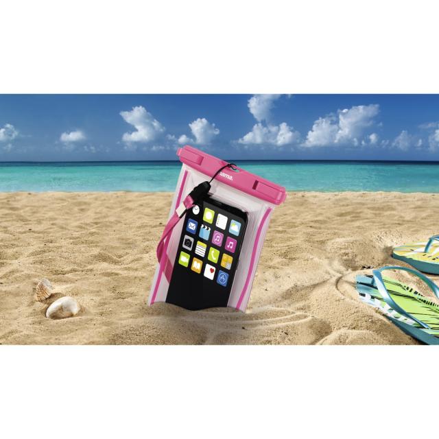 Hama "Playa" Outdoor Bag for Smartphones, Size XXL, pink 