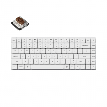 Геймърска механична клавиатура Keychron K3 Pro White QMK/VIA - Brown Switch