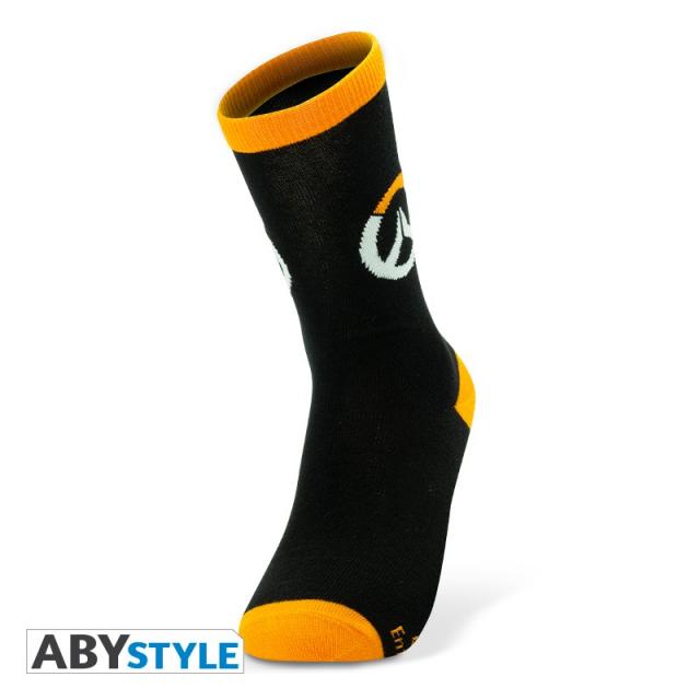 Чорапи ABYSTYLE OVERWATCH Socks Logo, Черен/Оранжев 