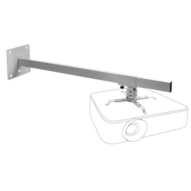 Стойка за проектор за стена Celexon Multicel WM1200, до 15 кг, регулируема, бял 