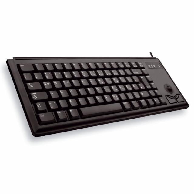 Compact wired keyboard CHERRY G84-4400 with Trackball 