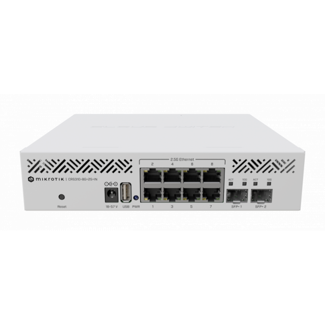 Switch 8 port Mikrotik CRS310-8G-2S-IN, 8 x Gigabit Ethernet ports, 2 x SFP 