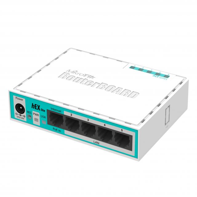 Ethernet router MiKrotik RB750R2, 10/100 Mbps, PoE, 64 MB, CPU 850MHz, White 