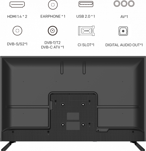 METZ LED TV 32MTE2000Z, 32"(80 cm), LED TV, HD, Black 