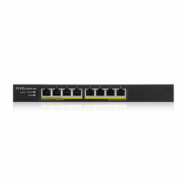 Switch 8-port ZyXEL GS1915-8EP, Gigabit, managed, standalone or Nebula management, PoE 