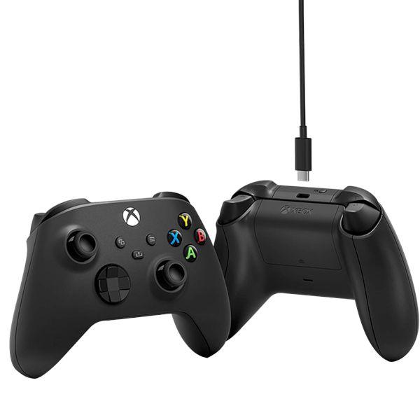 Геймърски контролер Microsoft Xbox + Type-C кабел Black 