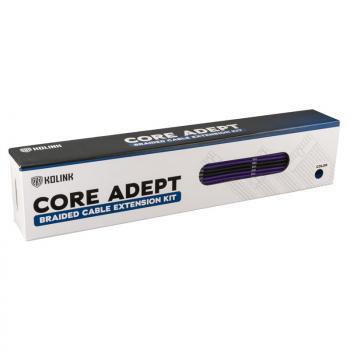 Sleeved Extension Cable Kit Kolink Core, Jet Black/Titan Purple