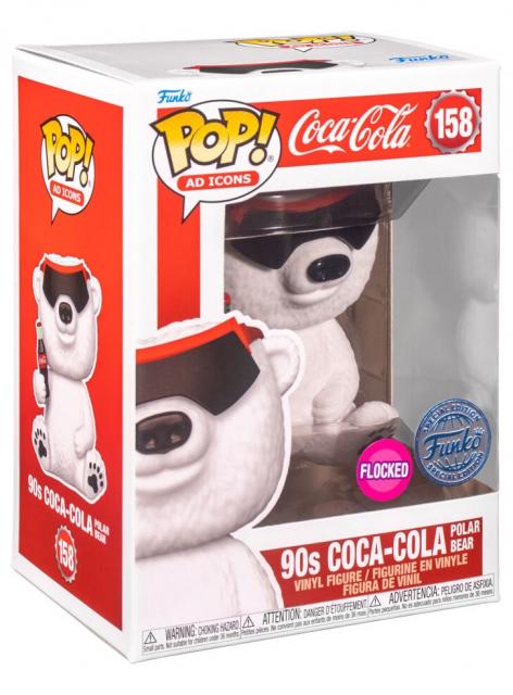 Фигура Funko Pop! Ad Icons: 90's Coca-Cola Polar Bear Flocked #158 