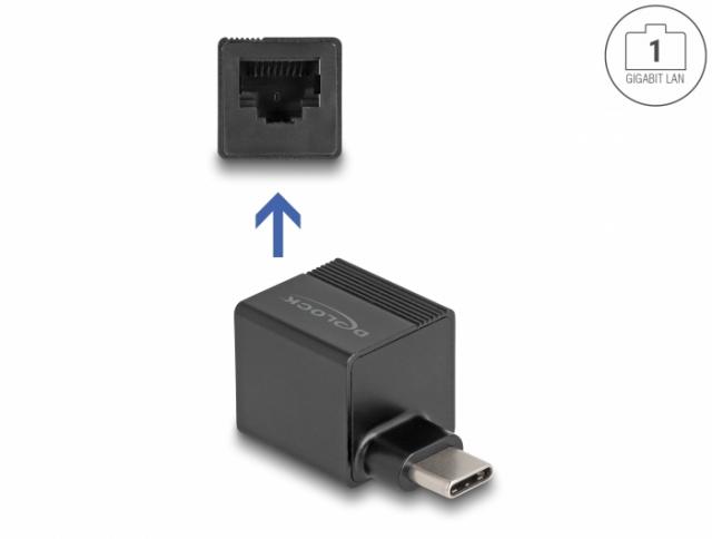 Delock USB Type-C Adapter to Gigabit LAN mini 