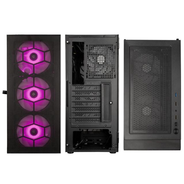 Case Kolink Observatory HF Mesh ARGB TG Mid-Tower Black 