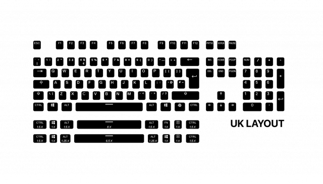 Капачки за механична клавиатура Steelseries PrismCaps PBT Doubleshot 105-Keycap White UK-Layout 