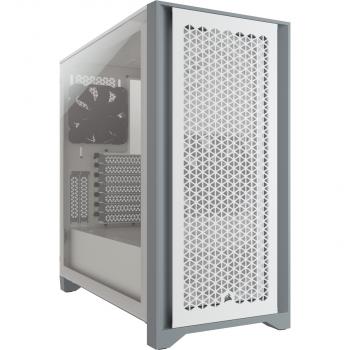 Кутия Corsair 4000D Airflow Mid Tower, Tempered Glass, Бяла