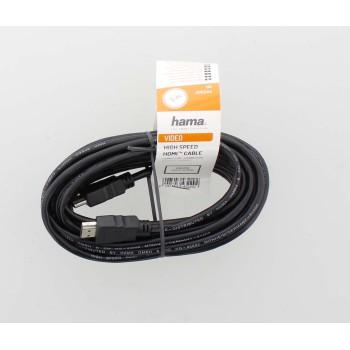 Кабел HAMA 205244, HDMI мъжко - HDMI мъжко, 10Gbit/s, 1080p, 5 м, Екраниран 