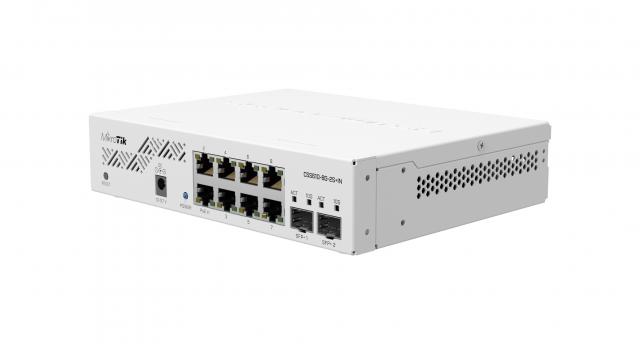 Switch 8 port Mikrotik CSS610-8G-2S+IN, 8 x Gigabit Ethernet ports, 2 x SFP, PoE in 