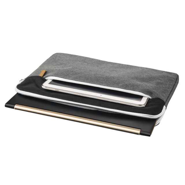 Hama "Florence" Laptop Sleeve, up to 34 cm (13.3"), black/grey 