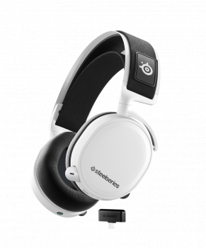 Геймърски слушалки SteelSeries, Arctis 7+, Микрофон, Бял