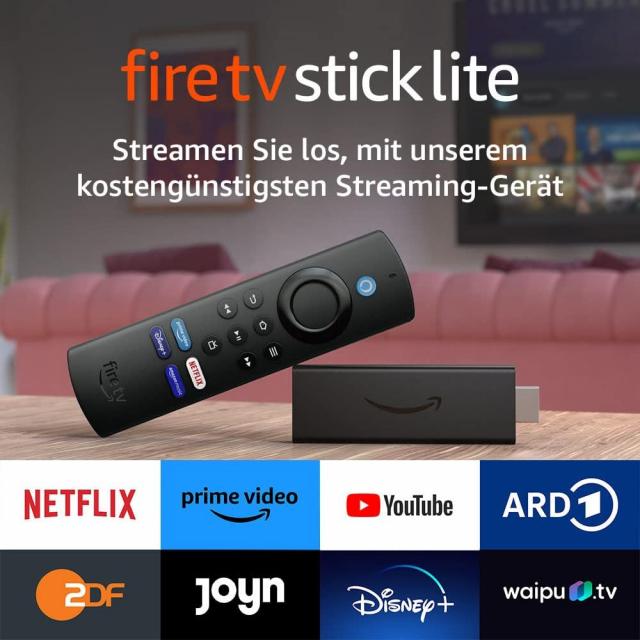 Мултимедиен плеър Amazon Fire TV Stick Lite, Alexa Voice Remote, Черен 