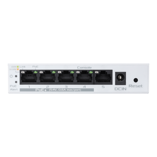 Суич ASUS ExpertWiFi EBP15 5-Port GbE, 4 PoE+ Ports 5 x 10/100/1000Mbps ports 