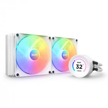 AIO Liquid Cooler NZXT Kraken Elite RGB 280 White, Customizable LCD Display