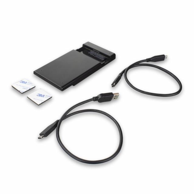 Чекмедже за твърд диск ACT AC1225, SATA, 2.5", USB-C 3.2 Gen2, Черен 