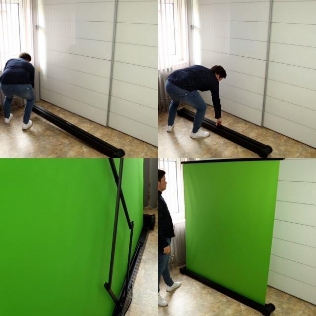 Mobile Chroma Key Green Screen 150 x 180cm CELEXON 