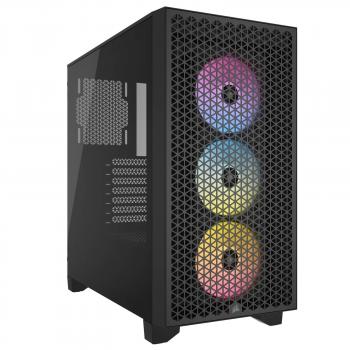 Case Corsair 3000D RGB Airflow Mid Tower, Black