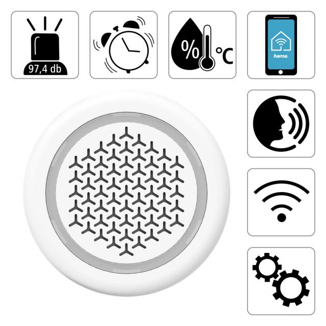 Смарт алармена сирена 97.4 dB, HAMA-176590 