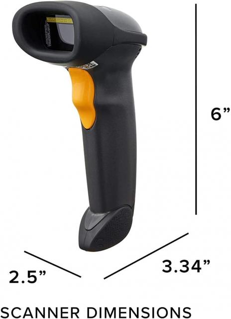 Symbol LS2208 Barcode Scanner With Cable and Stand 