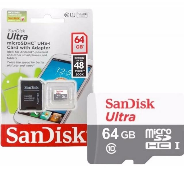 Memory card SANDISK Ultra microSDHC UHS-I, 64GB 